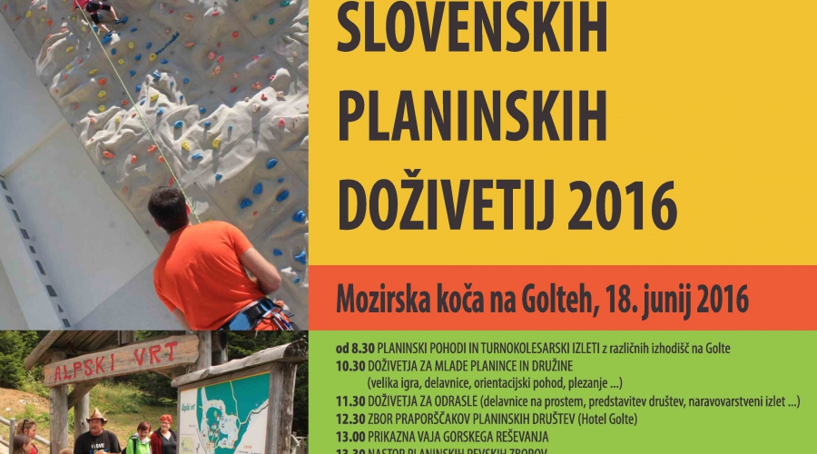 Dan slovenskih planinskih doživetij