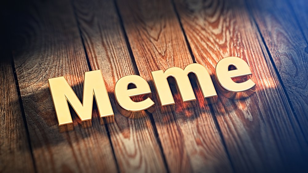 Word Meme on wood planks