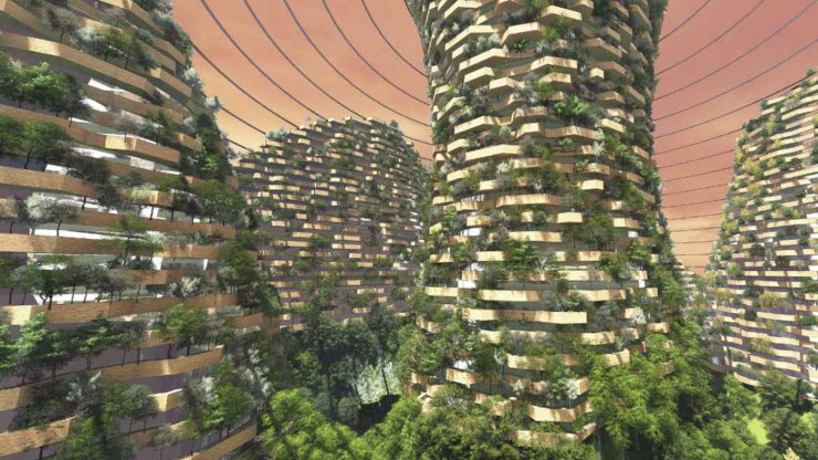 Stefano Boeri Architetti_Vertical seeds on Mars