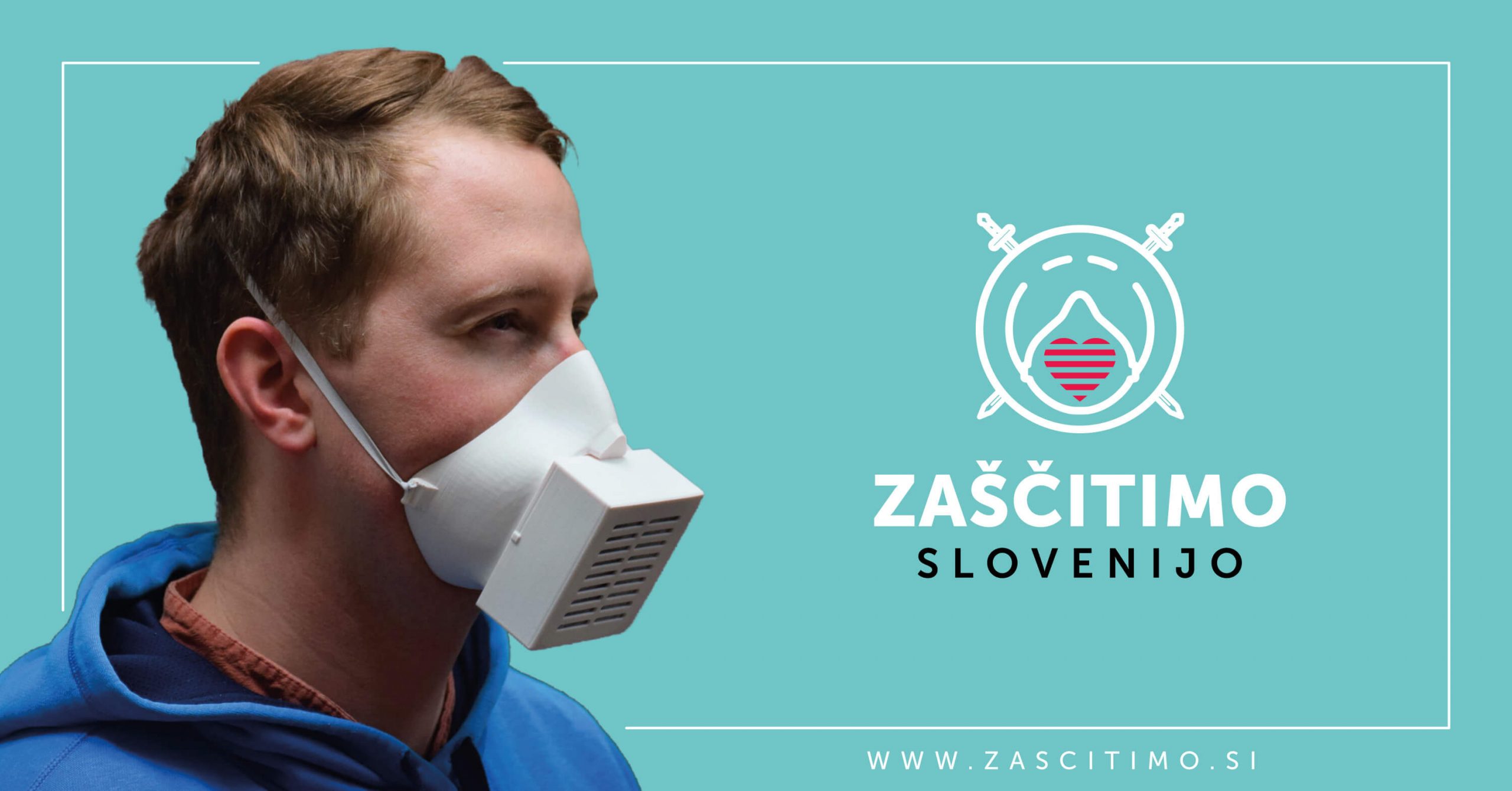 Model 3D maske si lahko vsak brezplačno prenese s platforme Zaščitimo Slovenijo 3D maska za zaščito pred novim koronavirusom